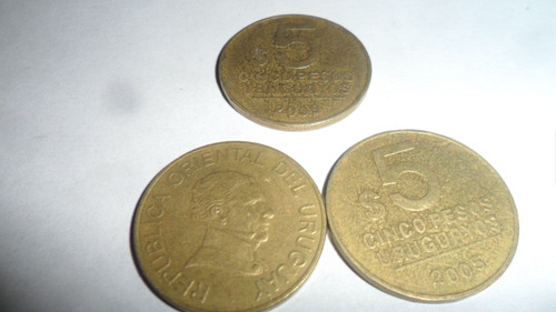 Moneda Uruguay 5 Pesos Uruguayos 2005 (Usado)