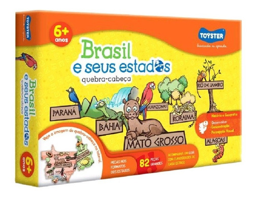 Quebra Cabeça Brasil E Seus Estados Animais Toyster 2058