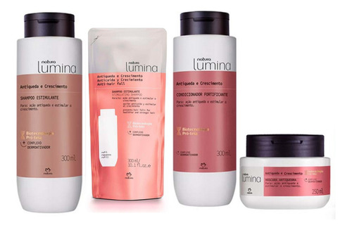 Kit 4 Productos De Anticaida Lumina Natura