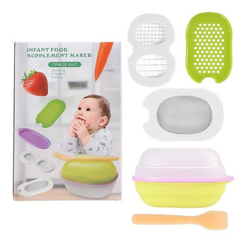 Procesador Alimento Preparación Comida Bebes Set 7 Piezas