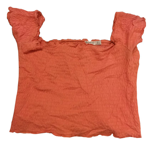 Top Blusa Stradivarius Naranja Mujer Ch (Usado)