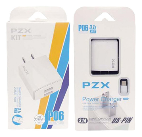 Cargador P/celular iPhone Marca Pzx Ip Cabezal + Cable P06ip