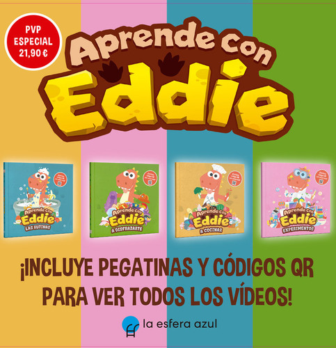 Pack Aprende Con Eddie, De Vacio., Vol. 1. Editorial La Esfera Azul, Tapa Dura En Español
