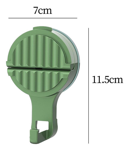 3 Ganchos Con Ventosa Al Vacío, Colgador De Succión, Verde
