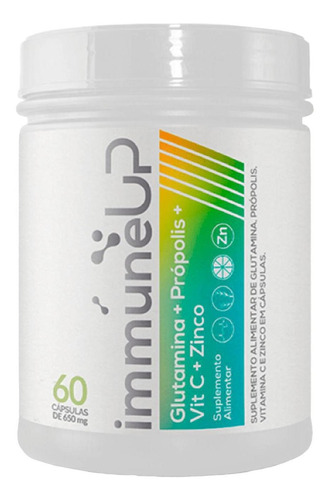 Imune Up Glutamina+própolis+vitamina C+zinco 60 Cápsulas