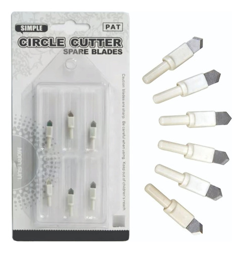 6 Repuesto Para Cortante Circular Circle Cutter Papel Cuota