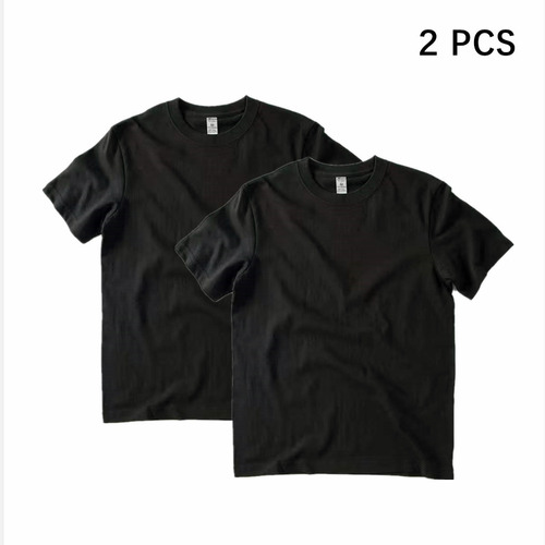 Camiseta Tipo Moda Casual Sin Género 100% Algodón De 2 Pzs