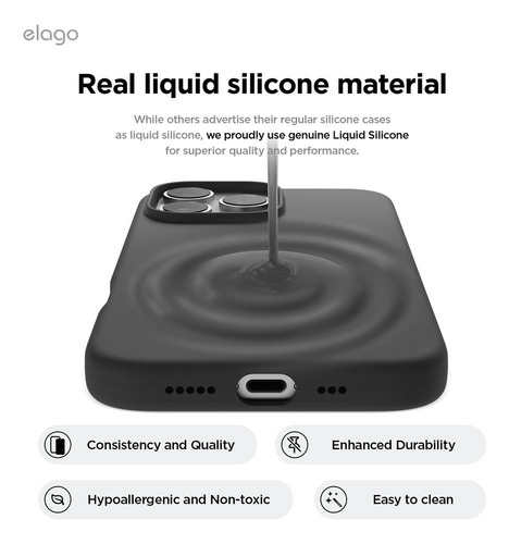 A Capa De Silicone Magnética Elago Para iPhone 16 Pro 6.3