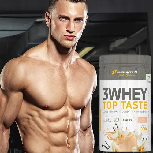 Whey 3w Top Taste 900g (concentrado-iso-hidro) - Bodyaction Sabor...