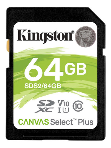 Tarjeta De Memoria Sd Kingston Sds2 Canvas Select 64gb