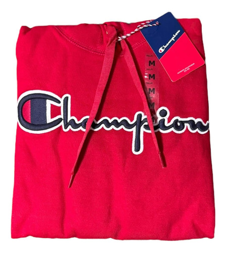 Sudadera Champion Con Forro Polar Logo Bordado Y Capucha