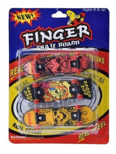 Set X 3 Mini Patineta Skate Dedos Finger Boards Juego 