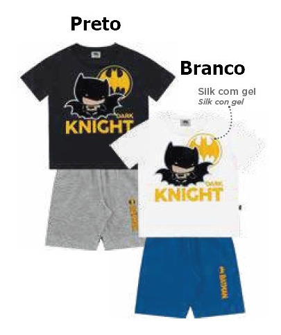 Conjunto Infantil Batman Camiseta E Bermuda Fakini  03534