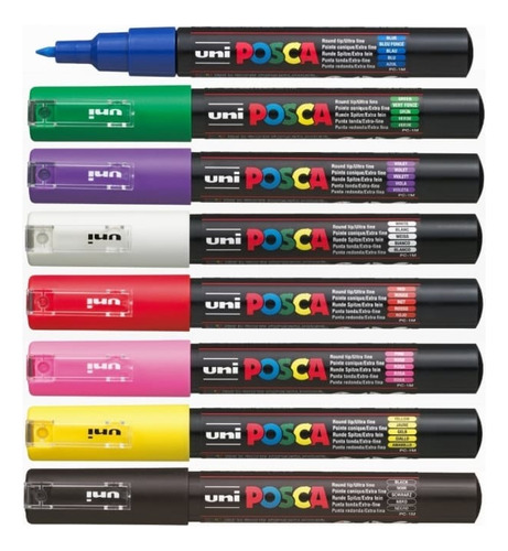 Set Plumones Posca De 6 Colores Posca  1m