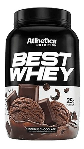 Suplemento en polvo Atlhetica Nutrition  Nutrition Series Best Whey proteínas sabor double chocolate en pote de 450g