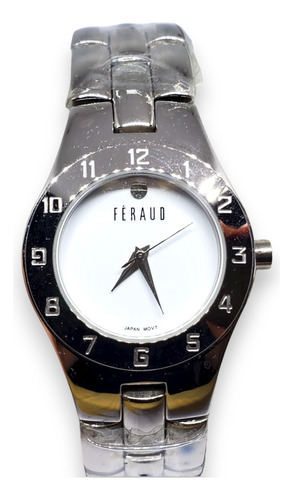 Reloj Mujer Acero Feraud Lfbmha-1 Plateado Fondo Blanco