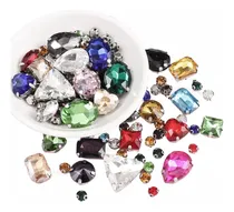Comprar Ffbhgadce Perlas De Cristal De Vidrio Pedreria 130 Piezas Por Paquete Mezcla De Colores Para Ropa Coser Pulseras Bisuteria Materiales Para Vestidos De Novia Hechos A Mano (diy)