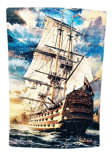 Quebra-cabeça Navio Pirata De 300 Peças