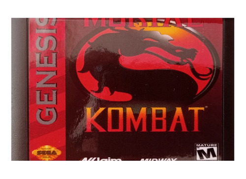 Mortal Kombat Para Sega Genesis Megadrive. Repro.