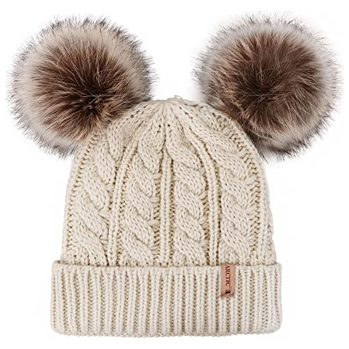 Gorro De Invierno Con Pompones Para Mujer