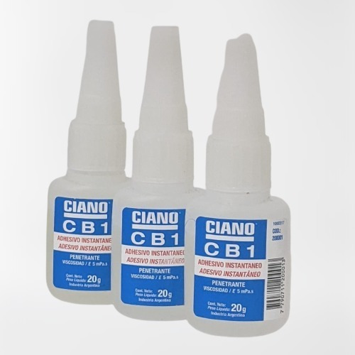 3 X Ciano Cb1 20g Adhesivo Pegamento Cianocrilato