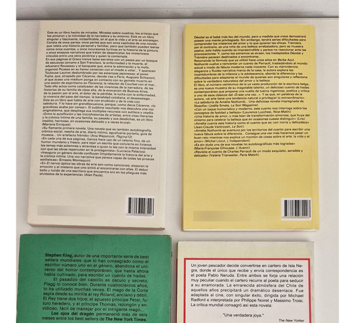 Lote De 4 Libros Ficción Novela Varios Autores (Usado)