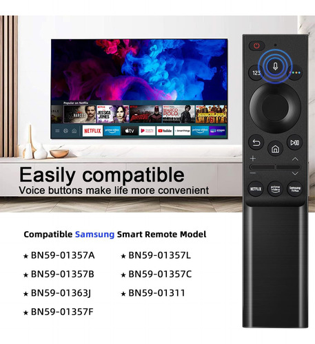 Control Remoto Para Samsung Smart Tv Un65au7000fxzx Con Voz