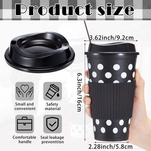 Pickmesh 12 Conjuntos Tazas De Café Reutilizables Con Tapas