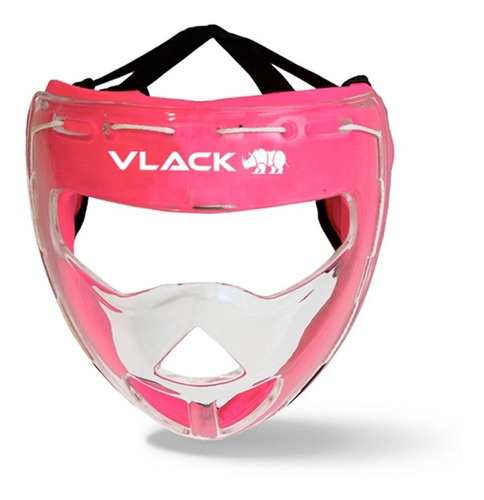 Máscara De Hockey Córner Corto Protección Cara Vlack Fucsia