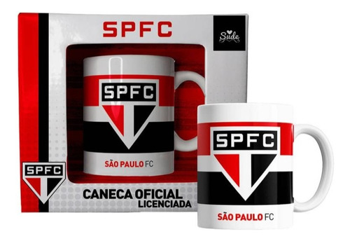 Caneca Porcelana São Paulo Tricolor Time Brasileiro Futebol