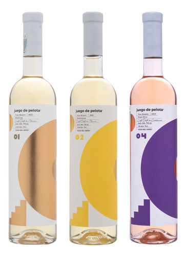Vino Blanco Riesling + Blanco Chardonnay + Rosado Pinot Noir