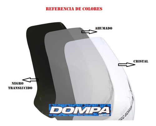 Parabrisas Curtain Zontes T 310 Trail Transparente Dompa