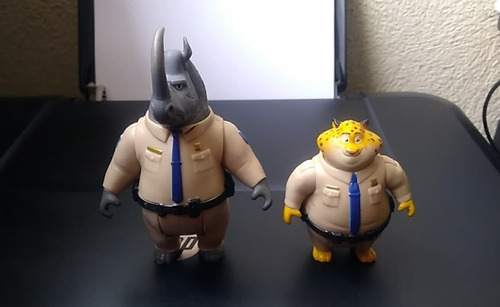 Tomy Disney Zootopia Rhino Officer Mchorn & Clawhauser Fgs