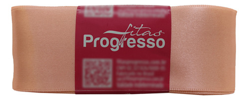 Fita De Cetim Largura 38mm Progresso Nº9 Com 10 Metros Cor Coral