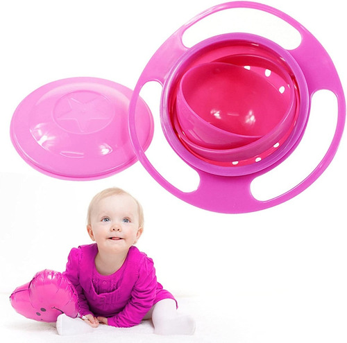 Plato Para Bebes Antiderrames 360° Tazón Giratorio Nada Cae