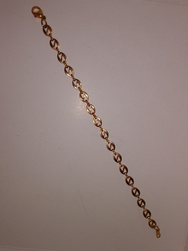 Pulsera Bañada En Oro Pl 18k Eslabones