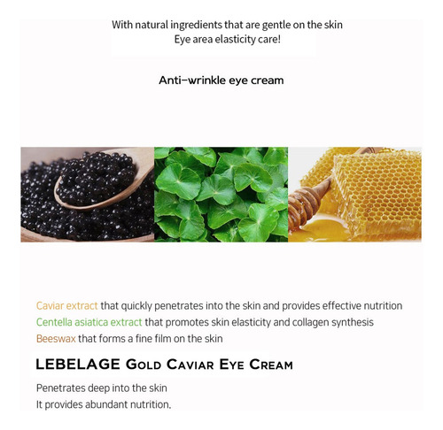Crema Para Contorno De Ojos Caviar & Oro Antiarruga 40ml_1pz