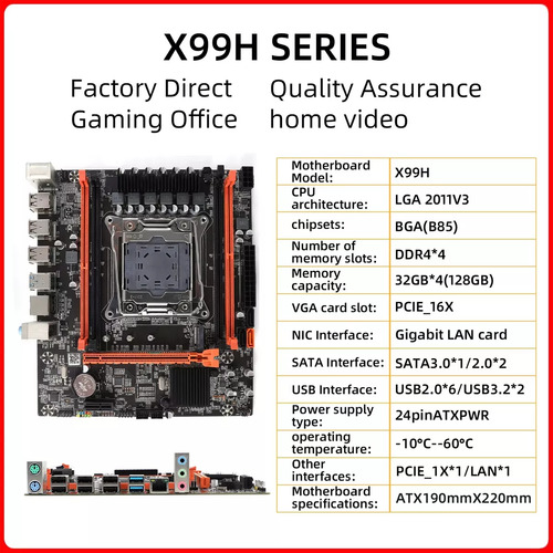 Tarjeta Madre/placa Base X99 Xeon V3/v4 Negro (Usado)