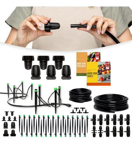 Carpathen Kit Riego Goteo Sistema Jardin Ajustable Primera +