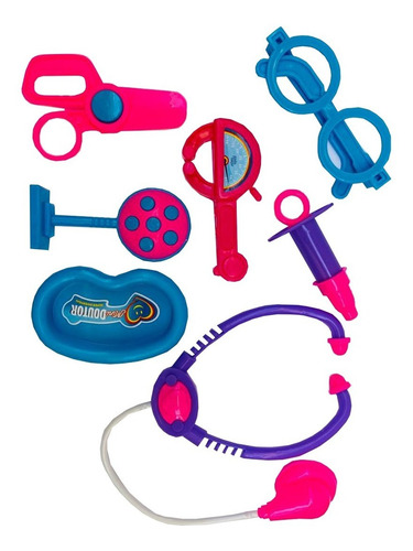 Mini Maleta Médico Azul Presente Para Menino Cor Rosa