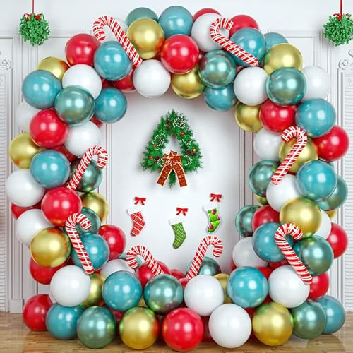 Kit De Arco De Globos De Navidad, 145 Pcs Guirnalda De ...