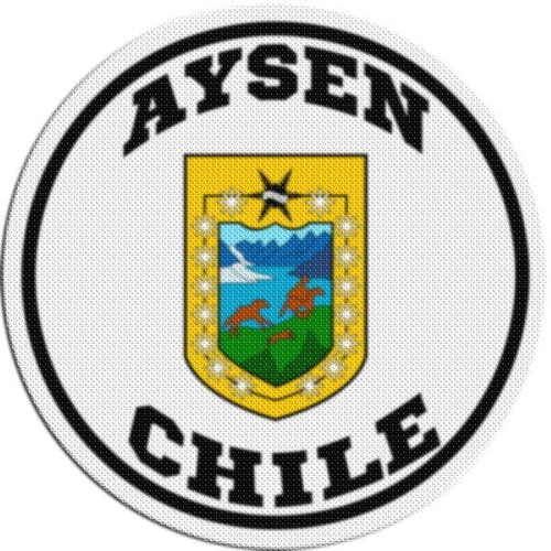 Parche Circular Escudo Chile Aysen