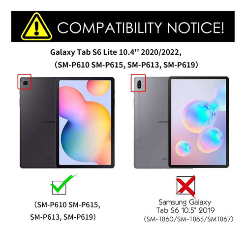 P/galaxy Tab S6 Lite 10.4 Azul Funda Con Teclado+mouse+lápiz
