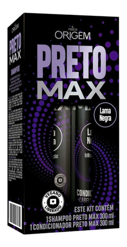 Kit Shampoo Condicionador Nazca Origem Preto Max Lama Ng600g