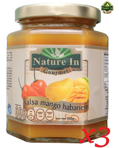 X3 Salsa De Mango Con Habanero 305g Nature In Gourmet