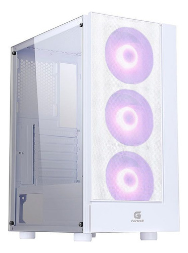 Gabinete Gamer Fortrek Cruiser Rgb Br Mid Tower Branco