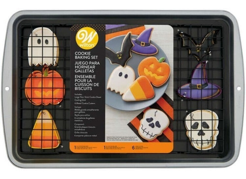 Set Para Hornear Galletas Charola Halloween Wilton 8 Pzas