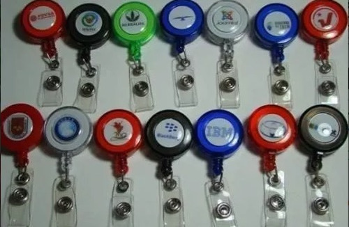 25 Pz Yoyo Porta Credencial/gafete Personalizado Gota Resina