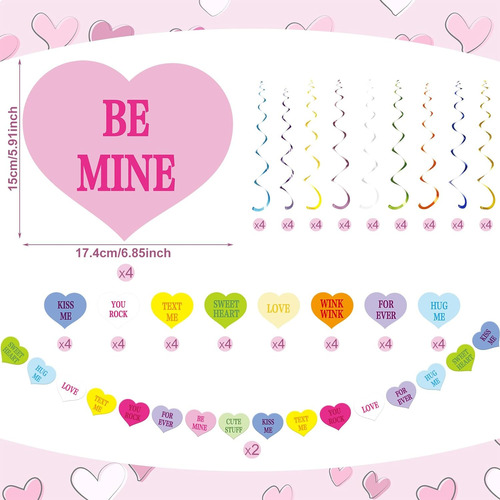 38 Piezas De Decoración Colgante Para El Día De San Valentín