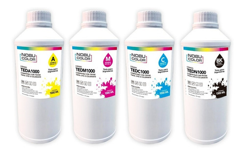 Set Botella Tinta Dye - Colorante 1000 Ml. Epn 4 Colores